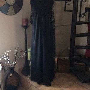 NWOT Toga Style Black Lace Long Maxi Nightgown Full Slip Dress Plus Lingerie